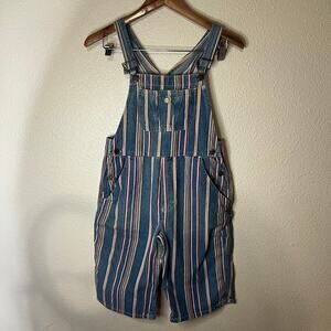 Palmetto’s Vintage denim striped overalls shorts L14 / MODERN WOMENS XS